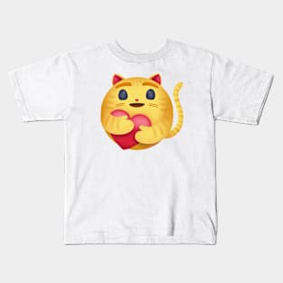 Kitty Love Emoji Kids T-Shirt